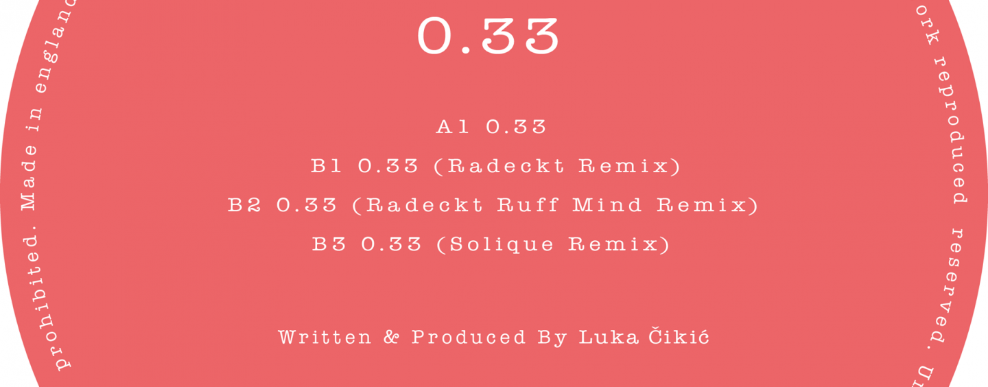 Premiere: Luca Cikic – 0.33 (Radeckt Rough Mind Remix) [Dilate Records]