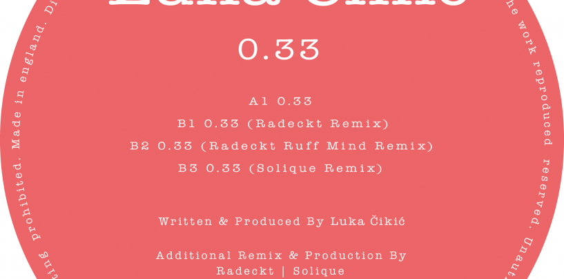 Premiere: Luca Cikic – 0.33 (Radeckt Rough Mind Remix) [Dilate Records]